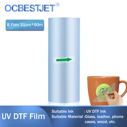 31CM*50M UV DTF Film B Film For A3 A4 UV Flatbed Printer AB Film Lamination Machine Transfer Sticker For DIY