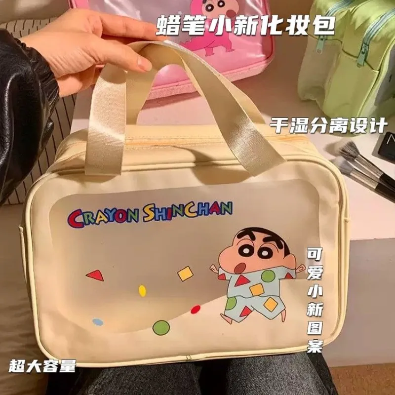 

Crayon Shin-chan Nohara Shinnosuke Cartoon Anime Goods Large Capacity Cosmetic Bag Cute Creative Waterproof Portable Storage Bag