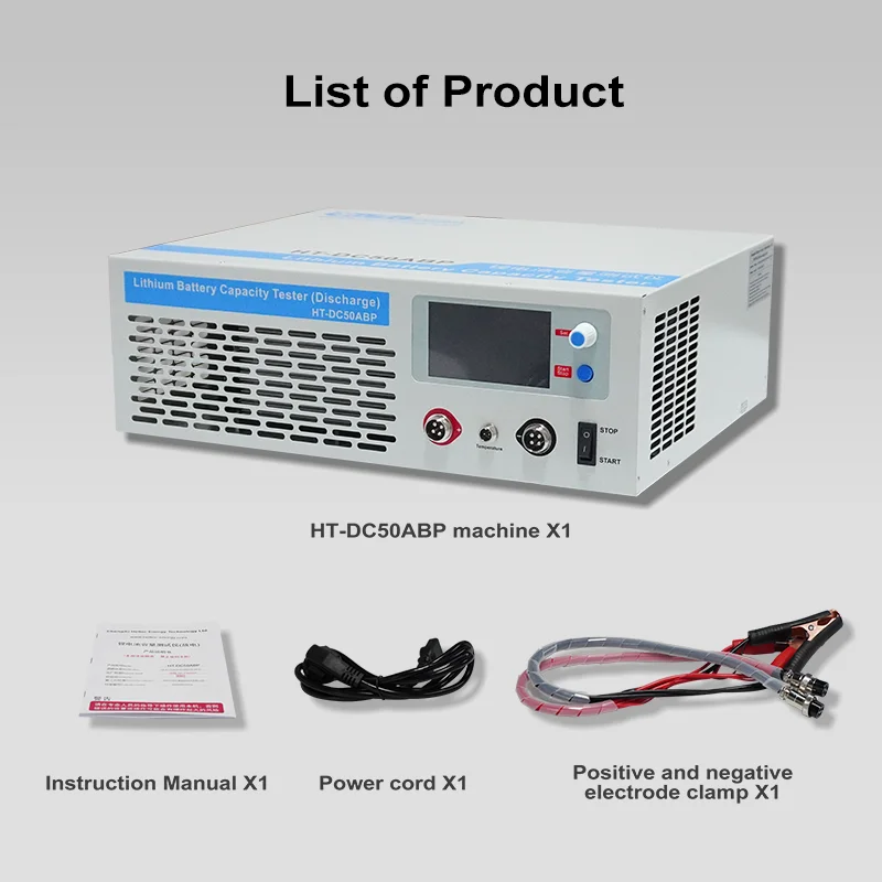 Heltec HT‑DC50ABP High‑Power Battery Discharge Capacity Tester 5‑120V 1‑50A Max 6000W, Digital Load Analyzer for NCM LiFePO4 Lead‑Acid RV Solar Battery Pack Test view 3