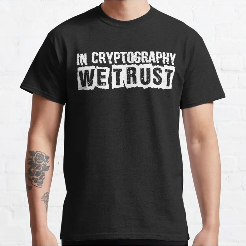 

We Trust Hacking Code Gift t shirt for Crypto Traders BTC Fan Bitcoin Symbol tee 100% cotton Graphic clothes All size tops