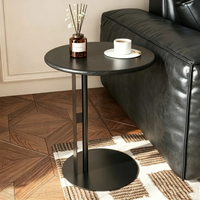 Mid-Century Round Side Table Living Room Small Coffee Table Sofa End Table Italian Corner Nightstand for Indoor Furniture Decor