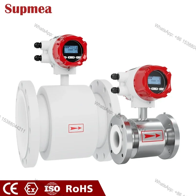 2026 Hot Selling  Digital Water Liquid Wastewater Flowmeter for DN50 Electromagnetic Flow Meter with 4-20mA RS485 Pulse Output