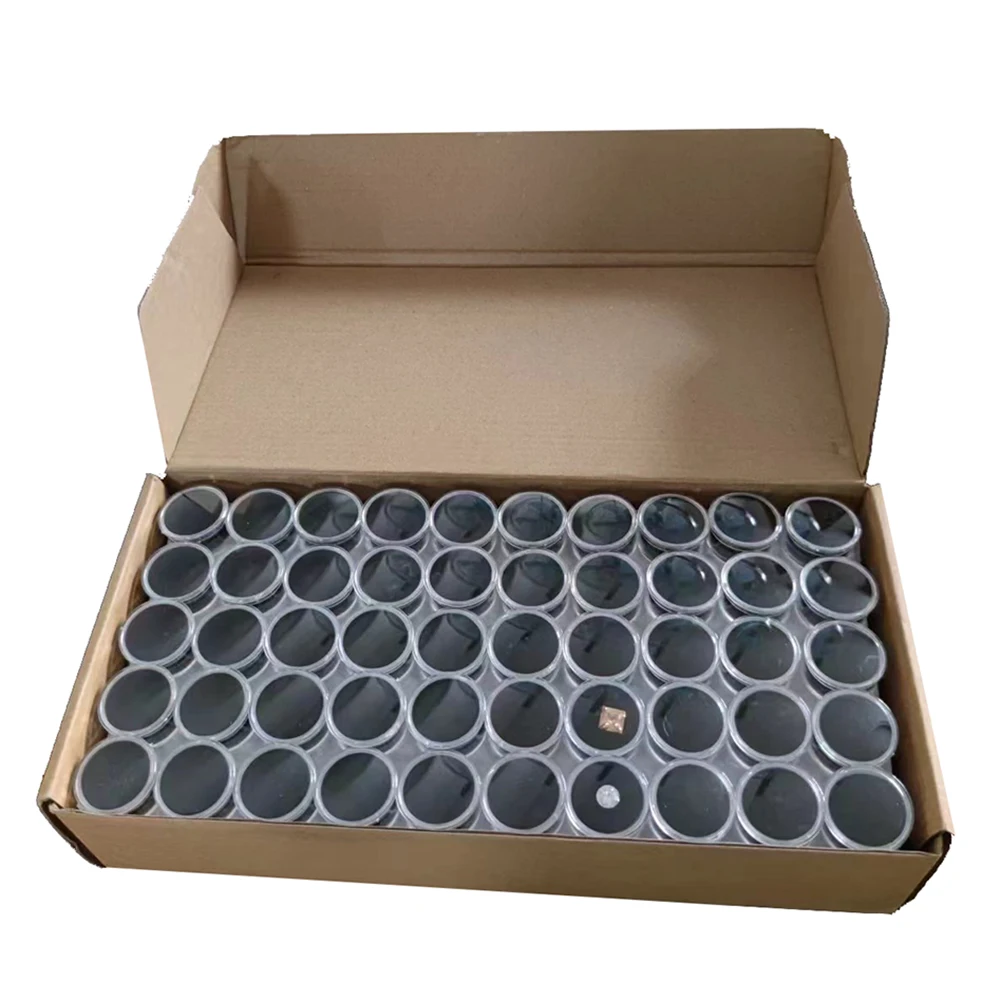 200Pcs Transparent Diamond Storage Box Round Gem Stone Display Case Loose Diamond Beads Piercing Jewelry Showcase Nail Art Boxes