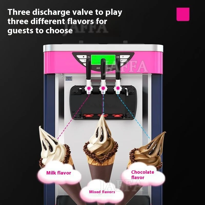 Automatic Ice Cream Easy Operate High Quality Summer Hot Frozen 2+1 Flavor Big Capacity Commercial Ice Cream Machine