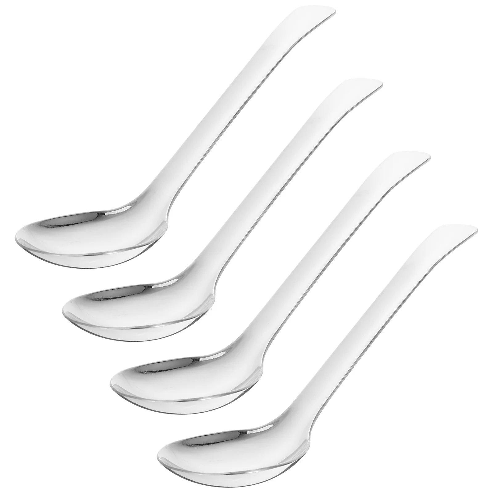 

4Pcs Stainless Steel Serving Spoons Elegant Mirror Polish Ergonomic Grip Dishwasher Safe for Buffet Soup Ladle
