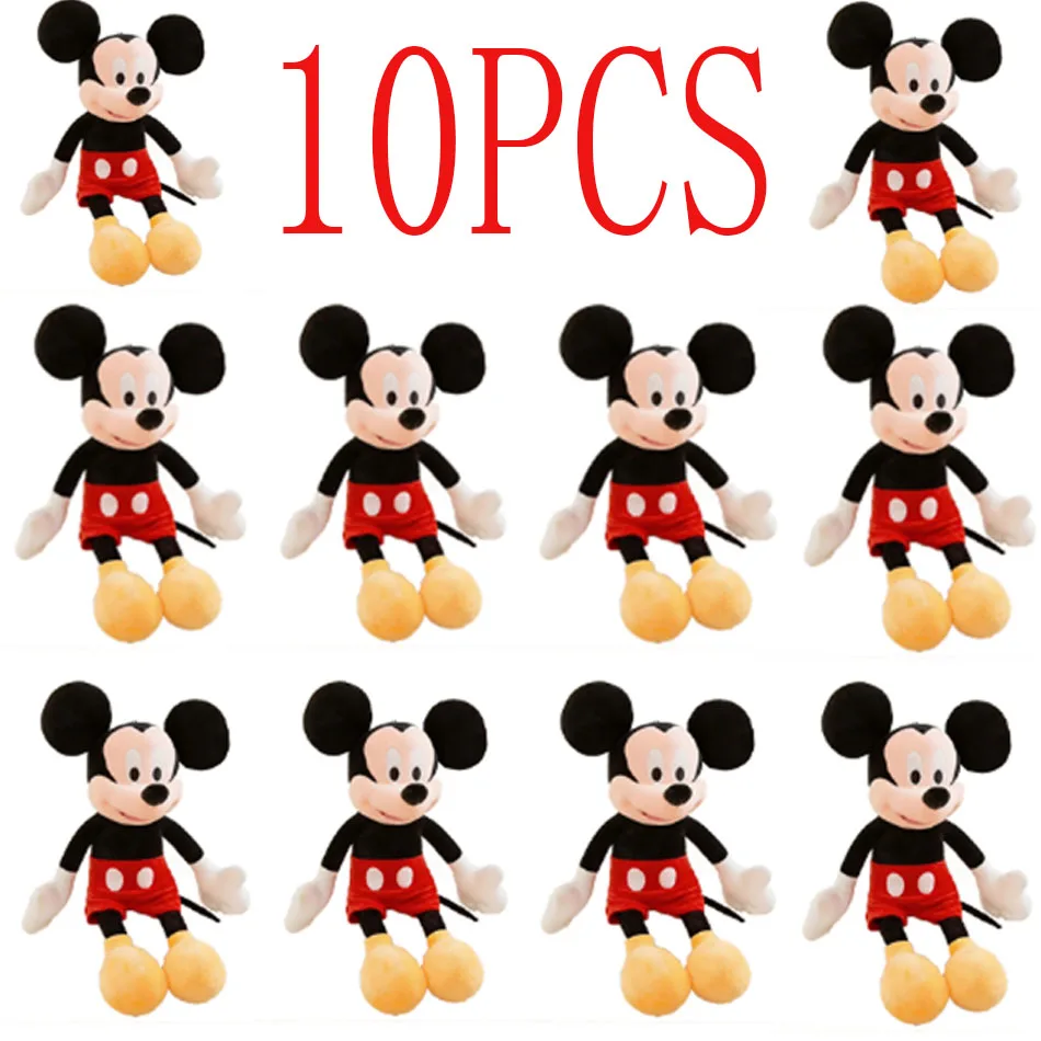ตุ๊กตาดิสนีย์มิกกี้เมาส์ขนาด 30-35 ซม. ตุ๊กตาอนิเมะน่ารัก มิกกี้ มินนี่ ตุ๊กตาผ้าสำหรับตกแต่ง ของขวัญวันเกิดสำหรับเด็ก