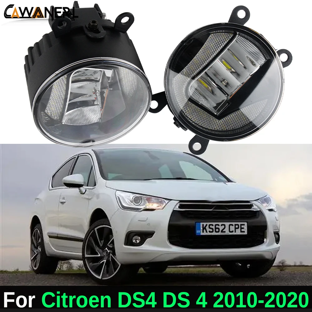 

2 Pieces 2in1 Car Right + Left LED Fog Light with DRL Daytime Running Lamp Design 30W For Citroen DS4 DS 4 2010-2020