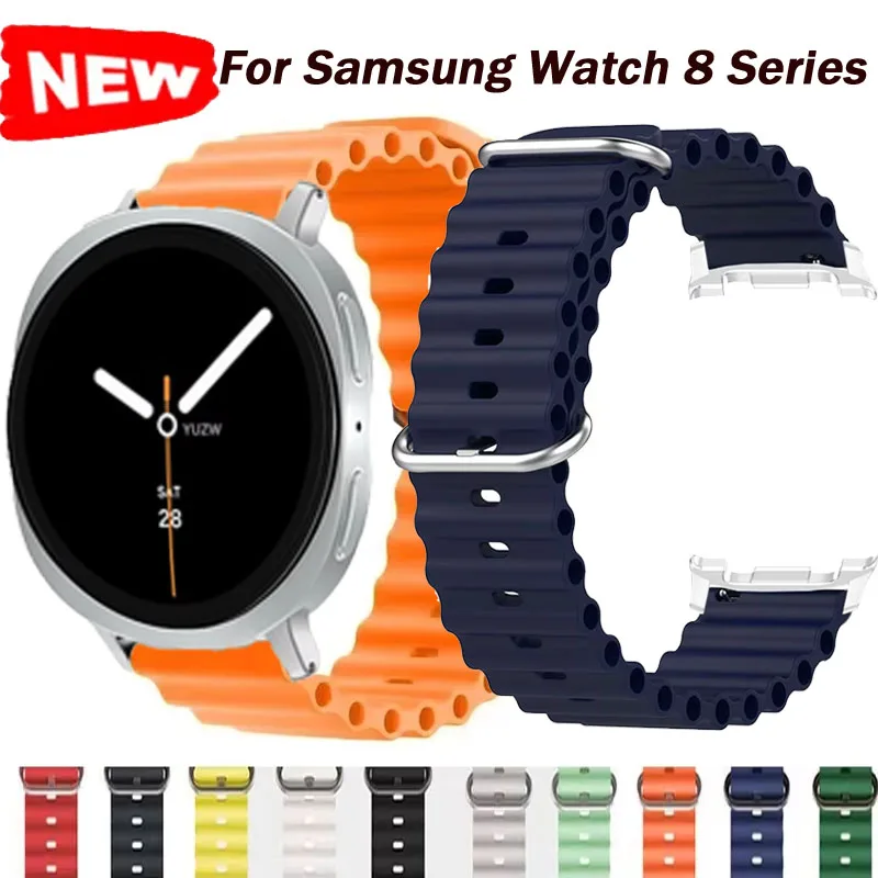 Silikon-Armband für Samsung Galaxy Watch 8 40 mm 44 mm Smart Watch Sportarmband für Samsung Galaxy Watch 8 Classic 46 mm Gürtel