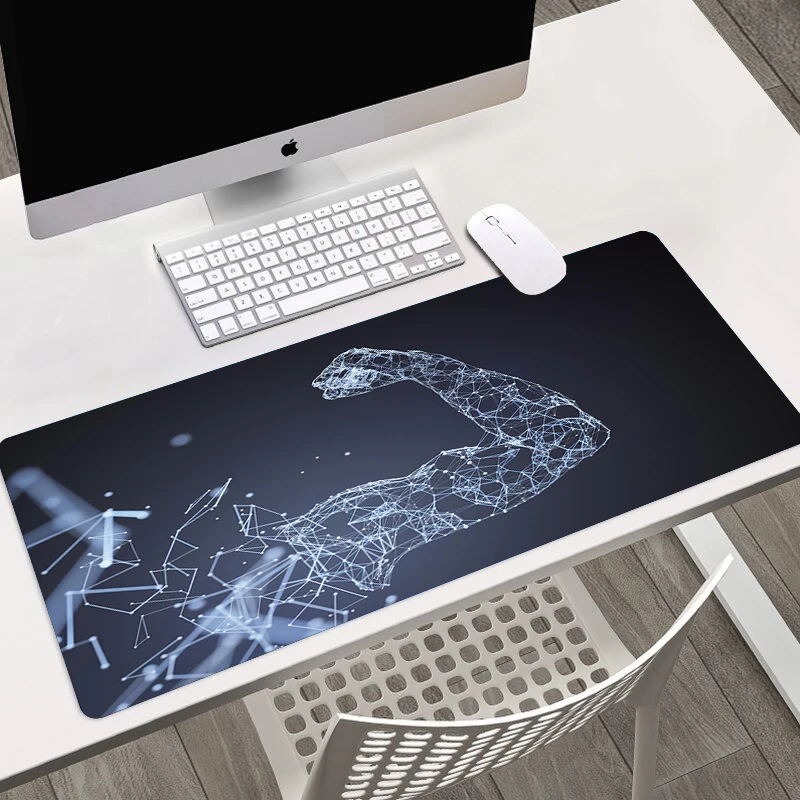 Science and Technology Art   Printing XXL Mouse Pad Gamer Accessory Hot Large Desk Pads Computer Lock Edge Keyboard Non-slip Mat