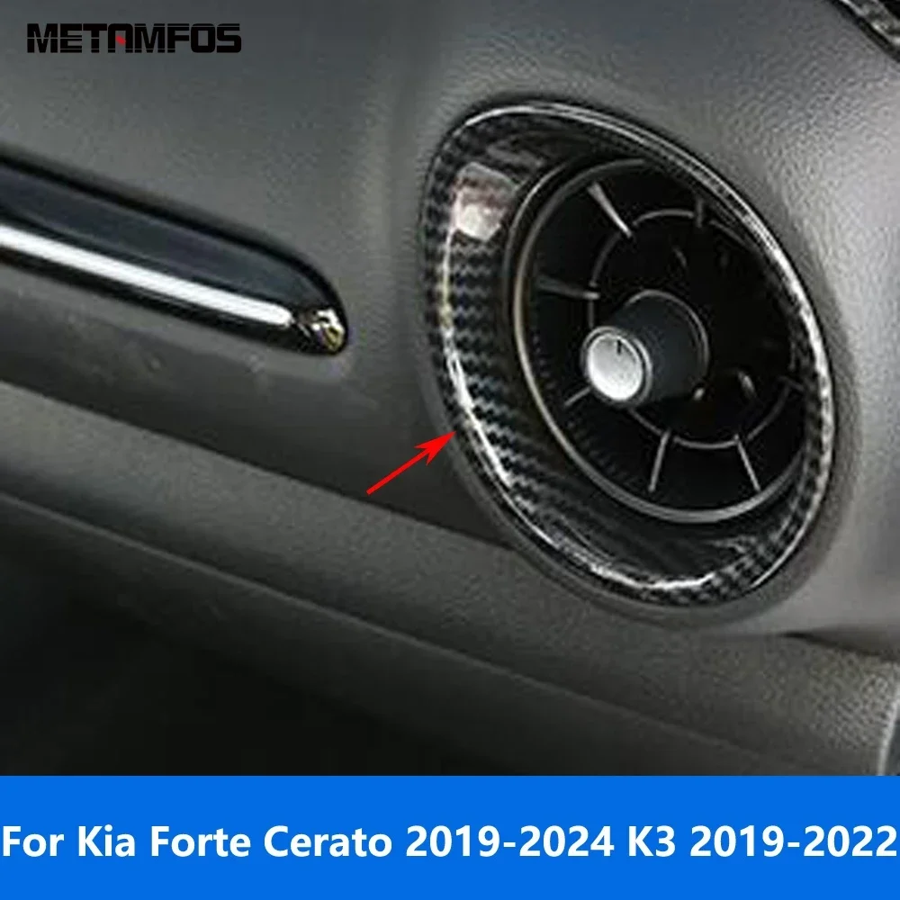 For Kia Forte Cerato 2019-2024 K3 2019-2022 Interior Side Front Air Condition Vent Outlet Cover Trim Sticker Car Accessories