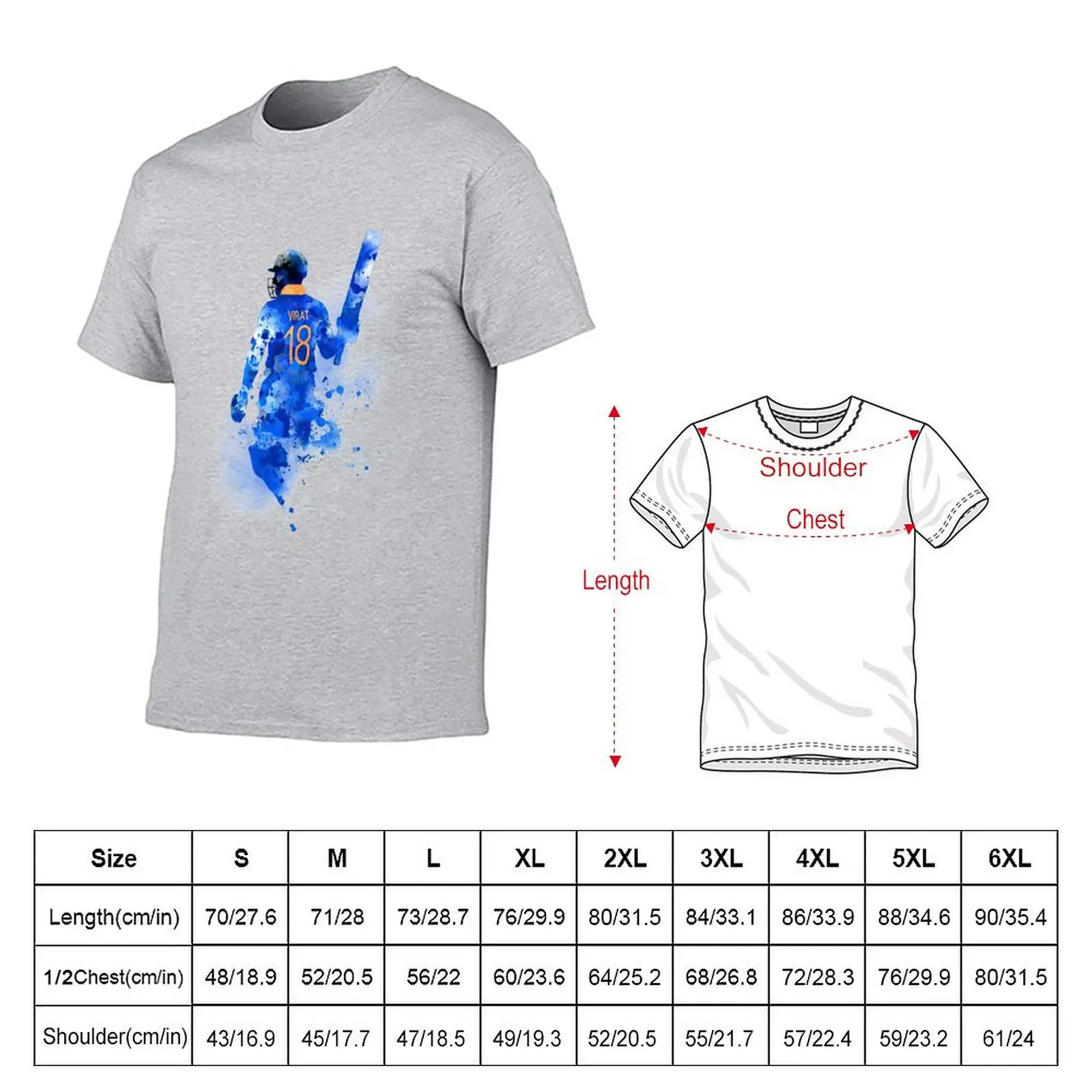 Virat Kohli Cricket T-shirt funnys korean fashion cute clothes mens t shirt graphic