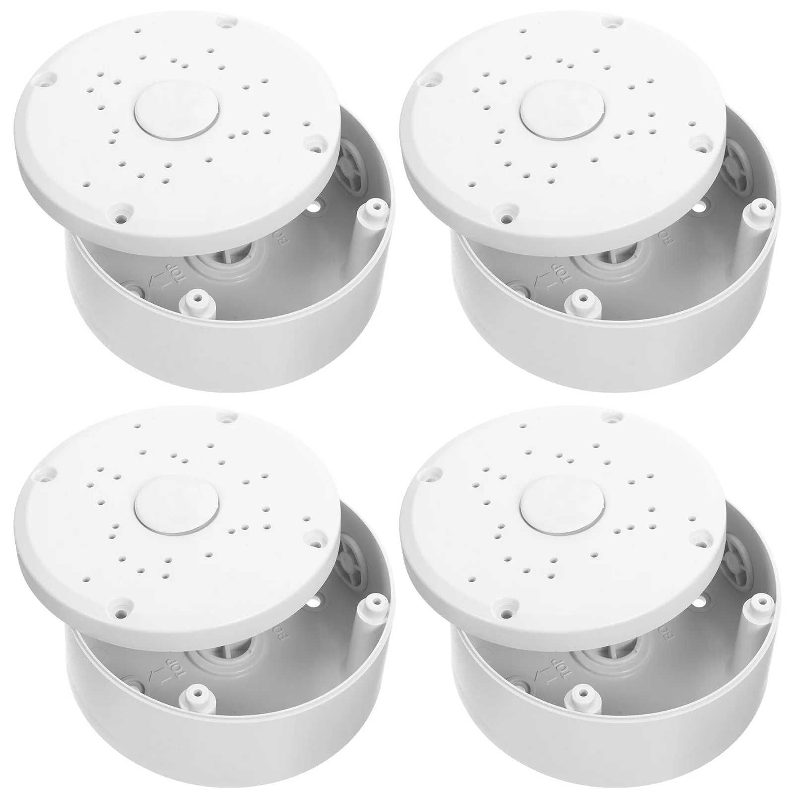 

4pcs Hemisphere Bracket Cable Hider Base Electrical Enclosure Outdoor Extension Cord Cover Plastic Connection Box Gardening