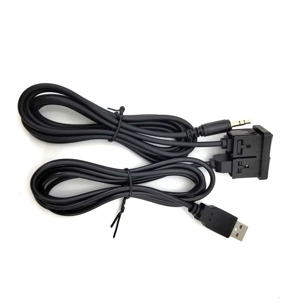 

150 см автомобильный приборный прибор для скрытого монтажа, AUX USB-порт, удлинительный кабель, адаптер с крышкой