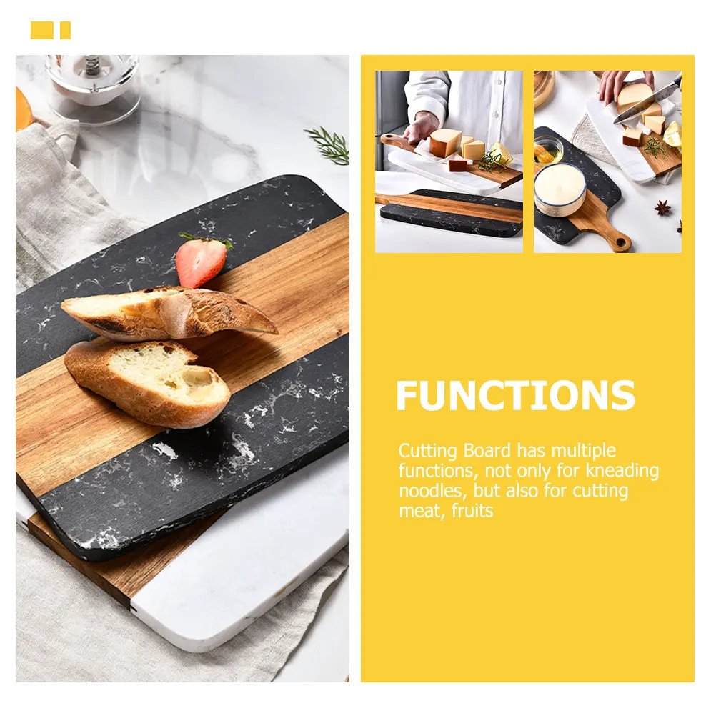 

Marble Chopping Anti-Cracking Kitchen Cutting Board For Meat Fruits Vegetables Multi-Function Hanging Design