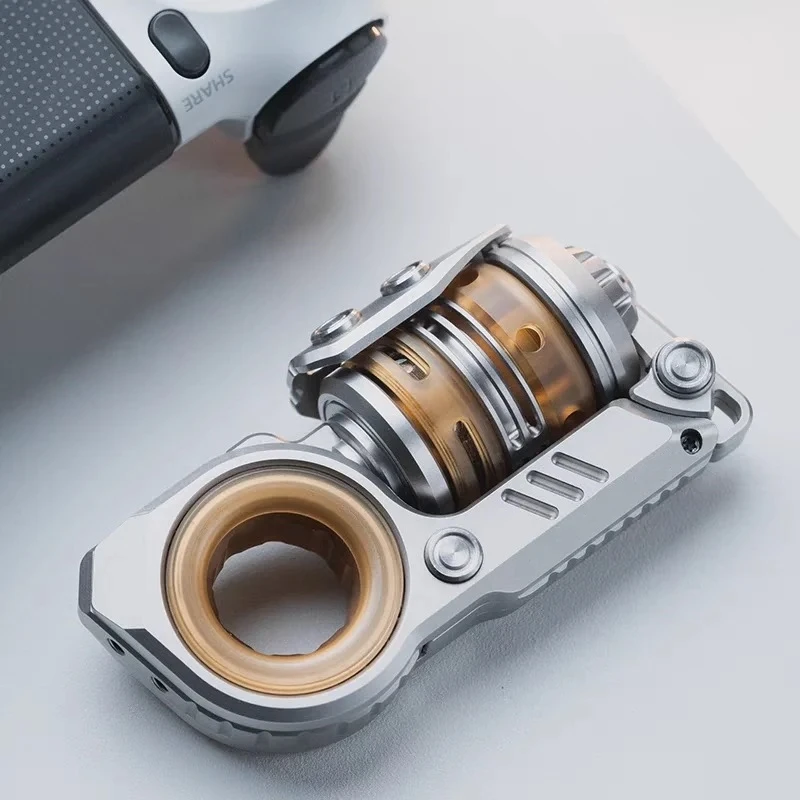 フィジェット EDC スタングレネード 音叉 金属製おもちゃ ケース付き EDC スタングレネード音叉フィジェットスピナーメカニカルラチェット