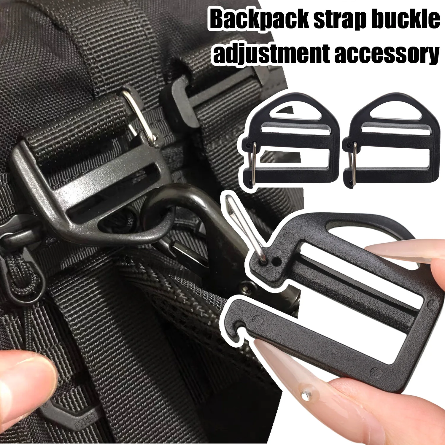 Adjustable Backpack Buckle Black Quick Release Buckle for Backpack Strap Outdoor Webbing Strong Buckle DIY Hardware Accessories