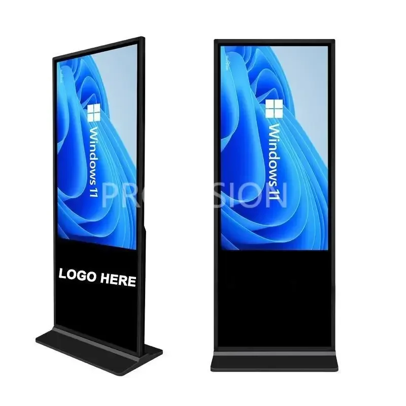 Vertical Ad Machine Sixe Video English Digital Signage Lcd Monitors 55 Inch Totem Screen Android Advertising Player Lcd Monitors