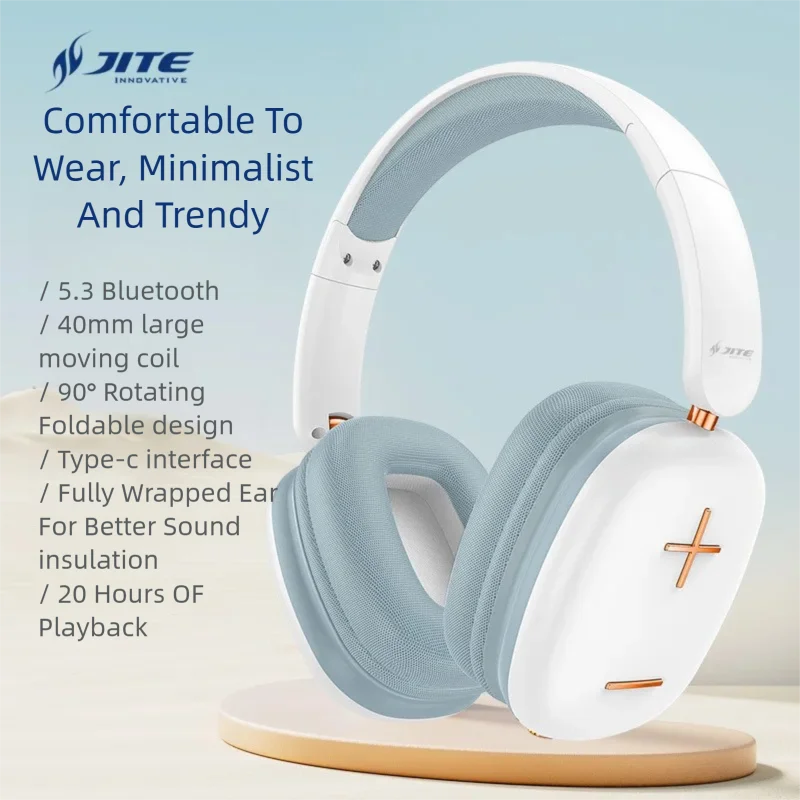 

JITE Bluetooth 5.4 Over Ear Headset with Active Noise Cancellation for Kids/Children Wired/Wireless Gaming Headphones