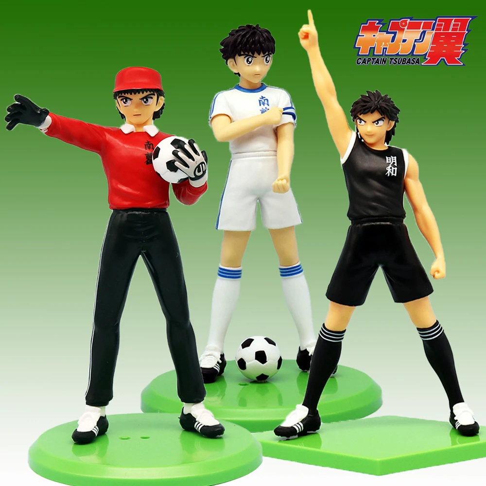 18cm Captain Tsubasa Anime Figure Ozora Tsubasa Action Figures Hyuuga Kojirou/Wakabayashi Genzou Figurine Collection Model Toys