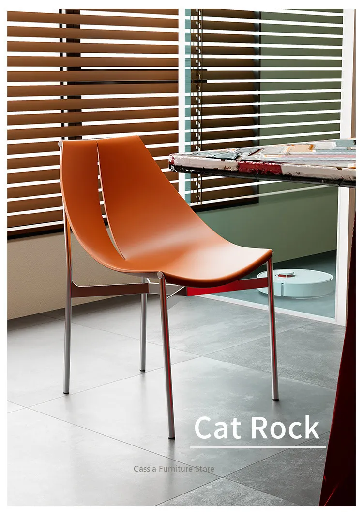 Stainless Steel Dining Chair for Home, Minimalist Backrest Seat with Gold Legs, Modern Elegant Accent Chair for Kitchen