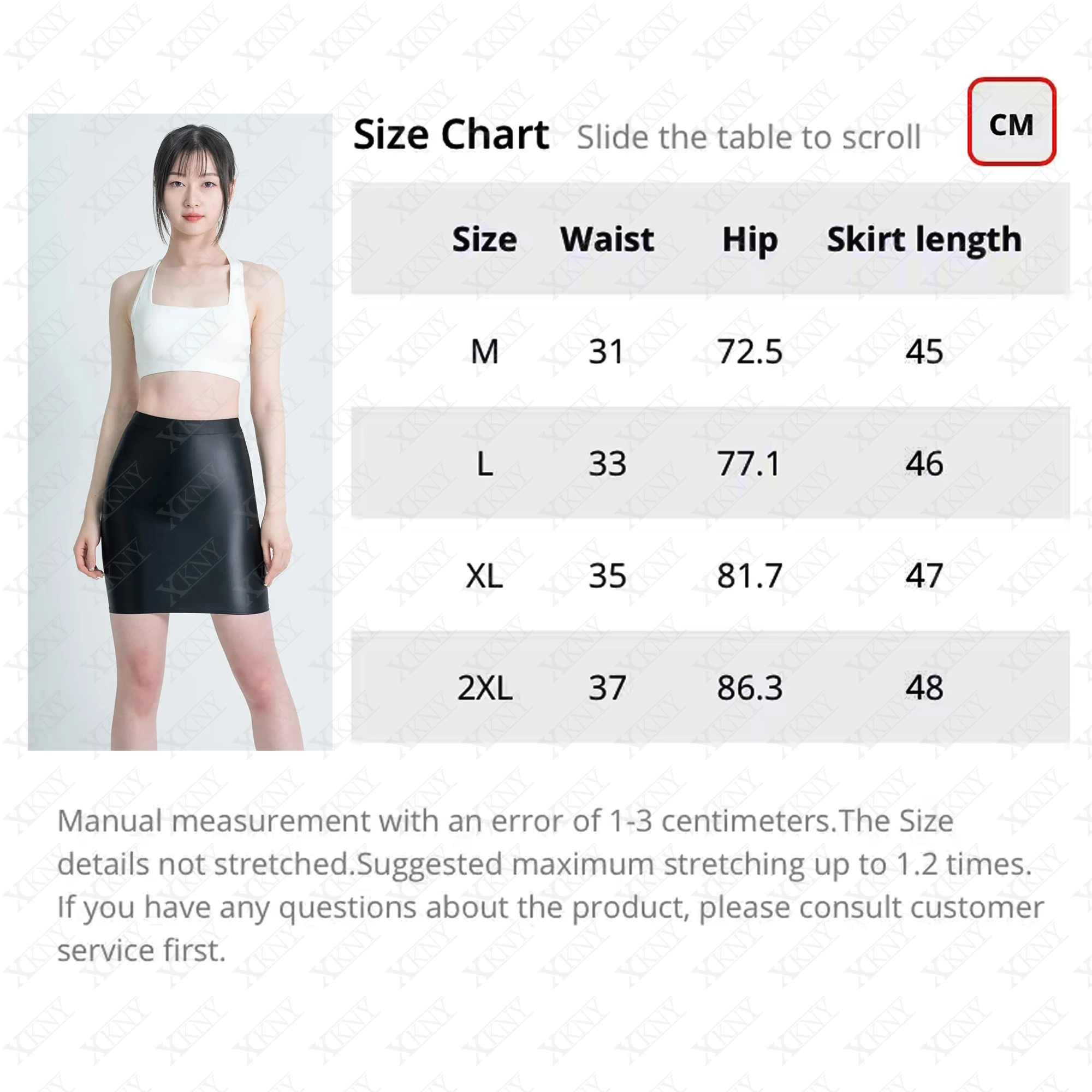 XCKNY glossiness series Skirt Elastic satin Glossy Skirt oil Smooth One Step Skirt Elastic Silk Smooth Slim Half Skirt