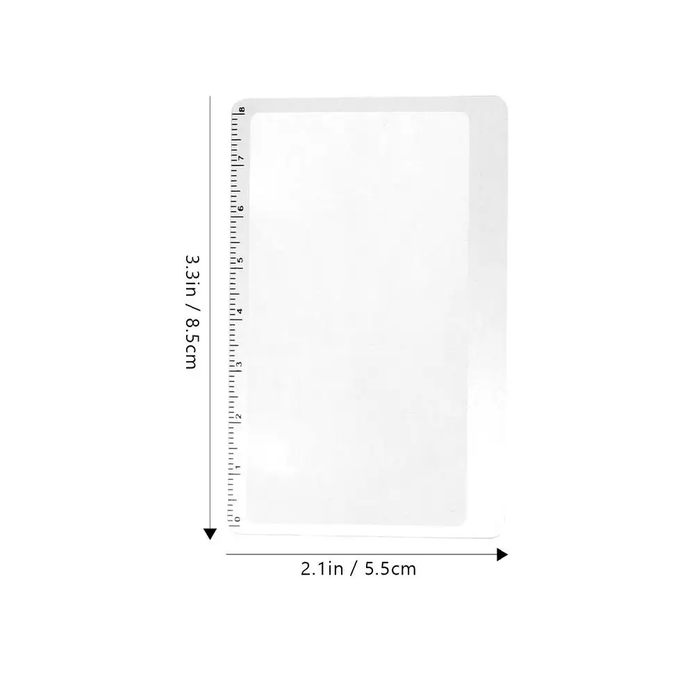 12pcs Ultra Thin Magnifying Glass Bookmark Page Magnifier Card Reading Equipment Portable Ruler 3x