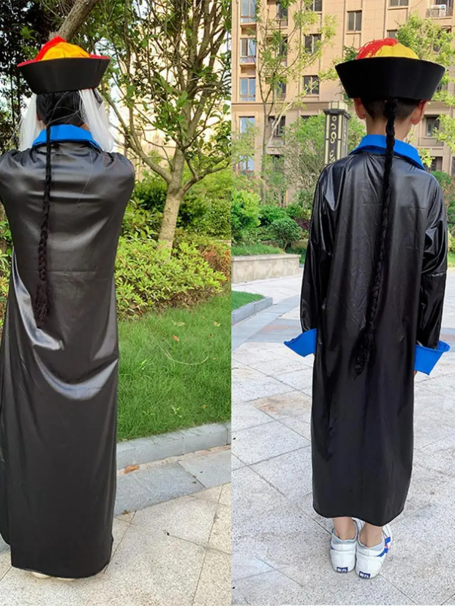 أزياء الهالوين تشينغ ديناس زومبي للرجال، ملابس إرهابية للبالغين، ملابس أطفال M للأطفال الصغار، شركة المسرح الصينية التقليدية...