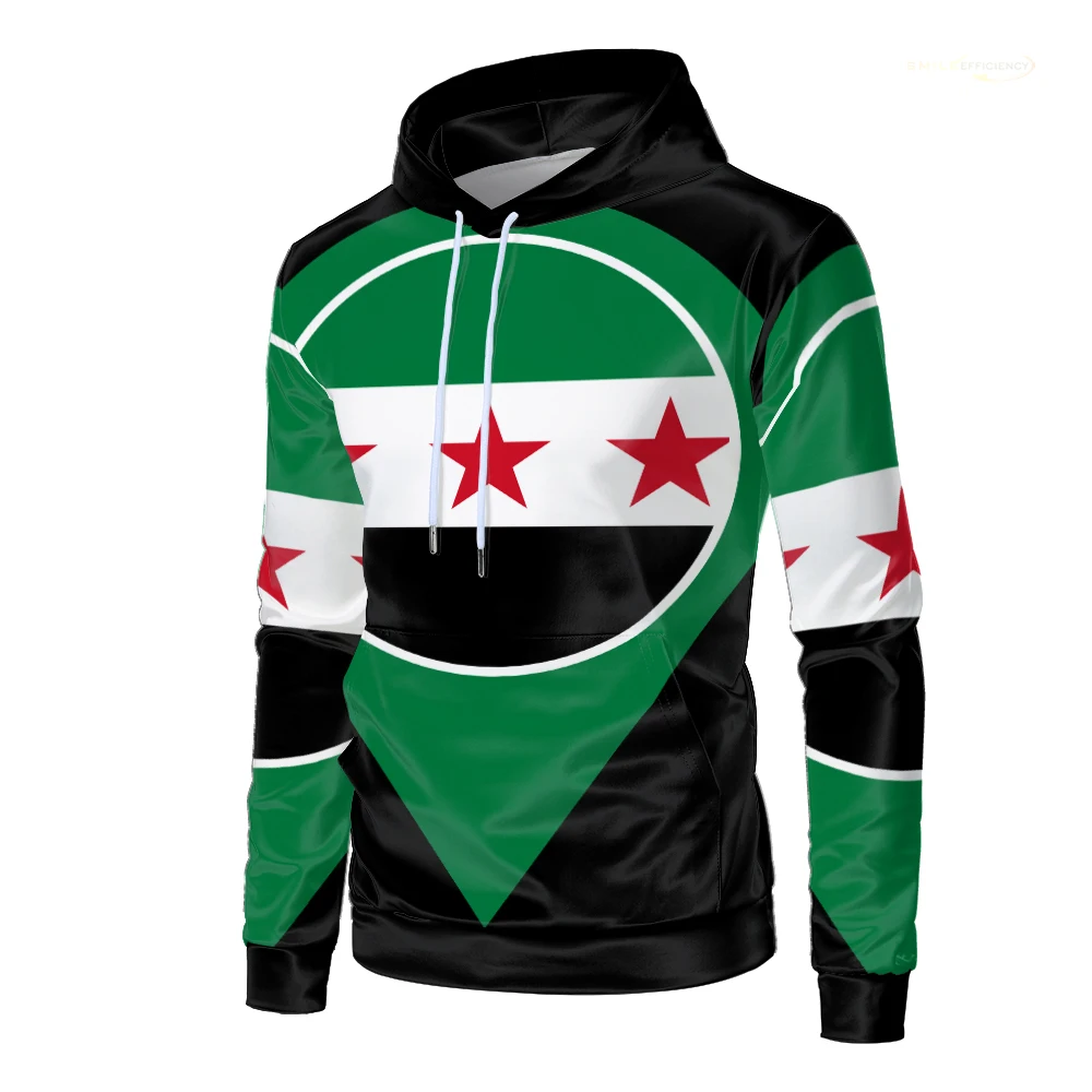 Syria Flag Sports Mens Sweatshirt Fashion Casual Geometric Pattern Hoodie Print Streetwear Large Size Unisex Pullover Men Gift