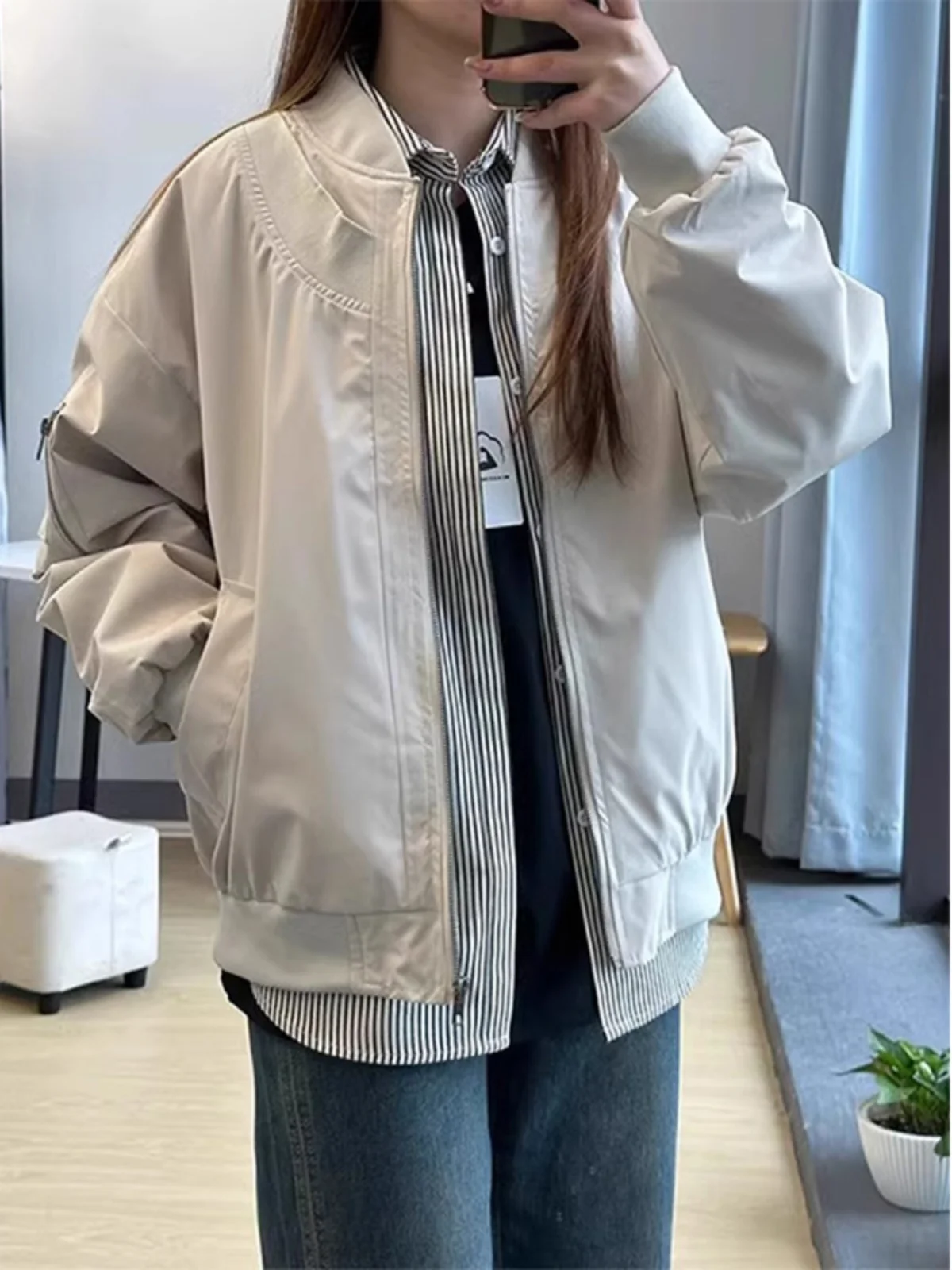 

Cleanfit American Sle Pilot Jaet Ma Spring Autumn Men's Baseball Coat Youth Trendy Windproof Outerwear Loose Fit