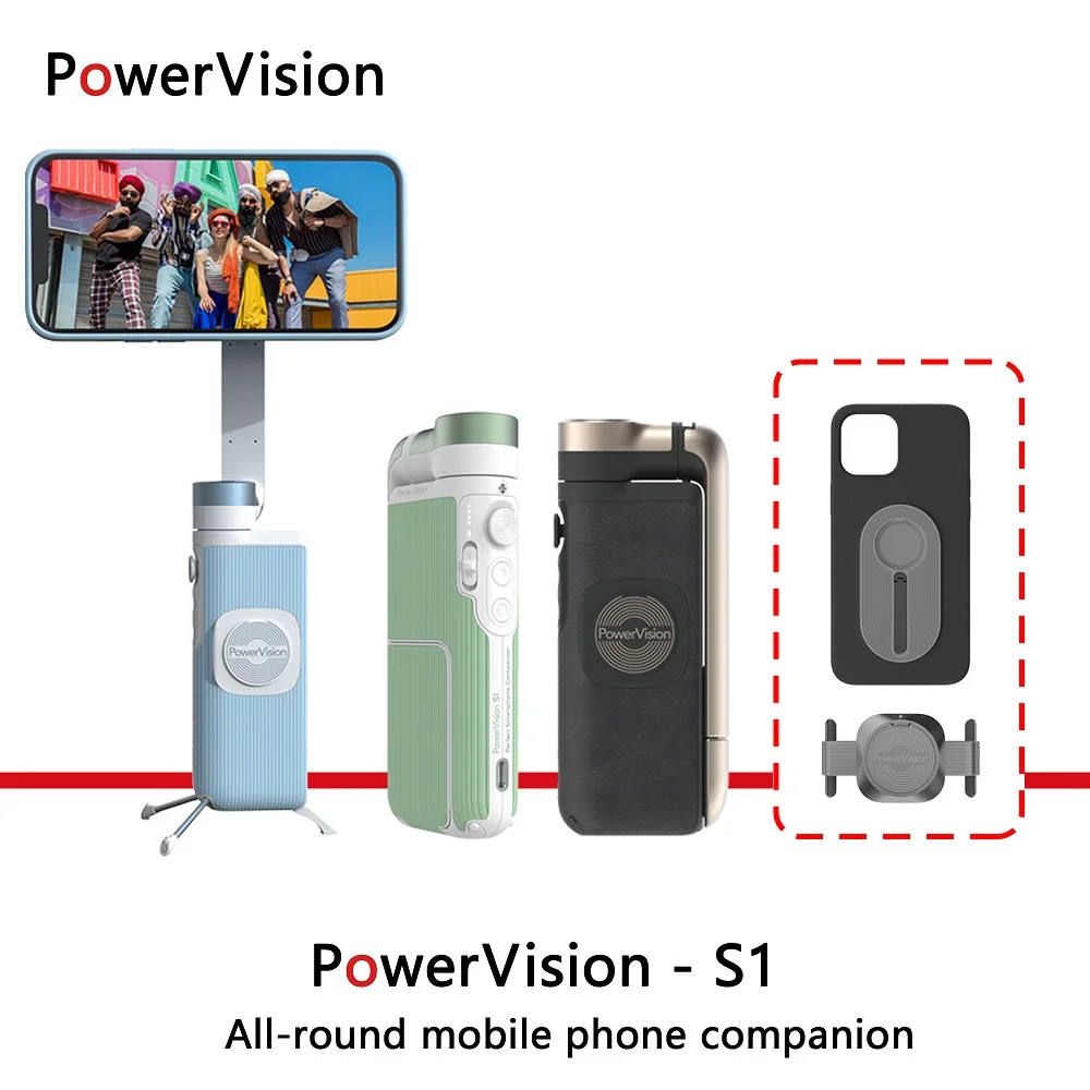 

PowerVision S1 Smartphone Gimbal Stabilizer for i Phone Android Vlog Youtuber AI Tracking Selfie Powerbank Travel Accessory