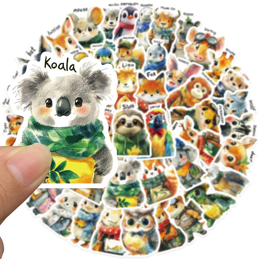 50 قطعة الكرتون الخيال الحيوان كليب الفن ملصق مضحك الكلب الباندا الثعلب ملصق مائي DIY بها بنفسك سجل القصاصات مذكرات الثلاجة القرطاسية سكيت ملصق #3