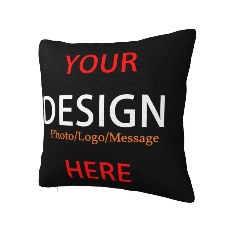 Custom DIY Design Cushion Cover Decoration 3D Print Custom Your Photo Logo Message Throw Pillow for Living Room Double-sided