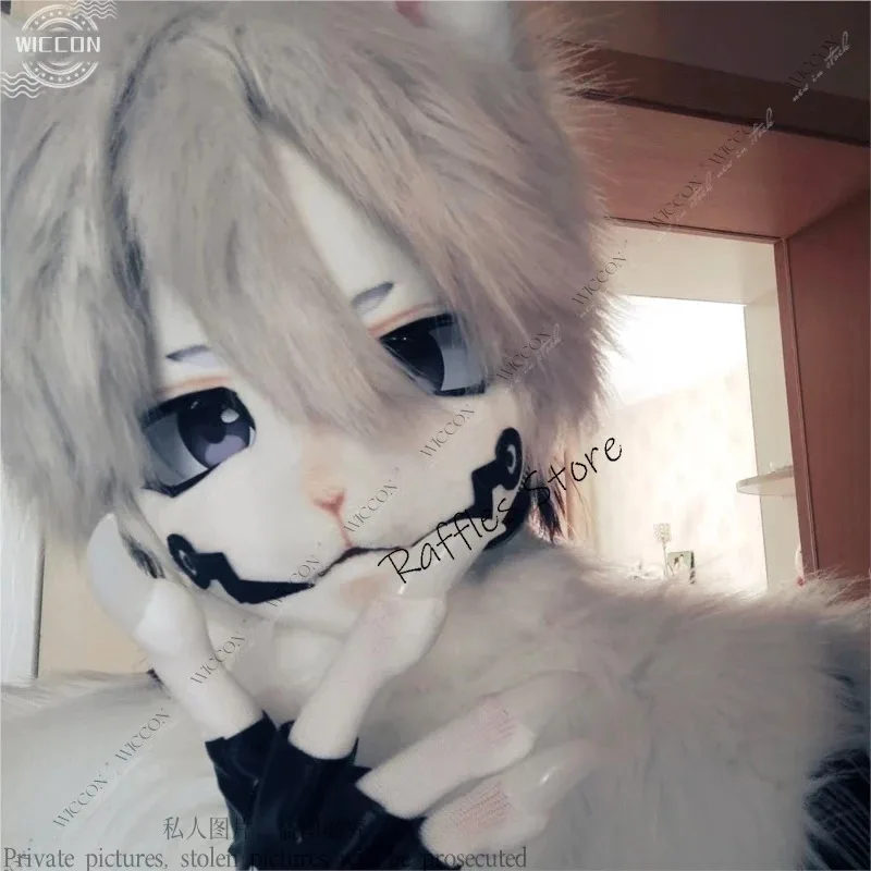 

Меховые перчатки Kig Fursuit Kigurumi, плюшевые перчатки для косплея, летние перчатки с когтями, черный, белый цвет, разноцветный коготь, милый крутой пушистый подарок для вечеринки