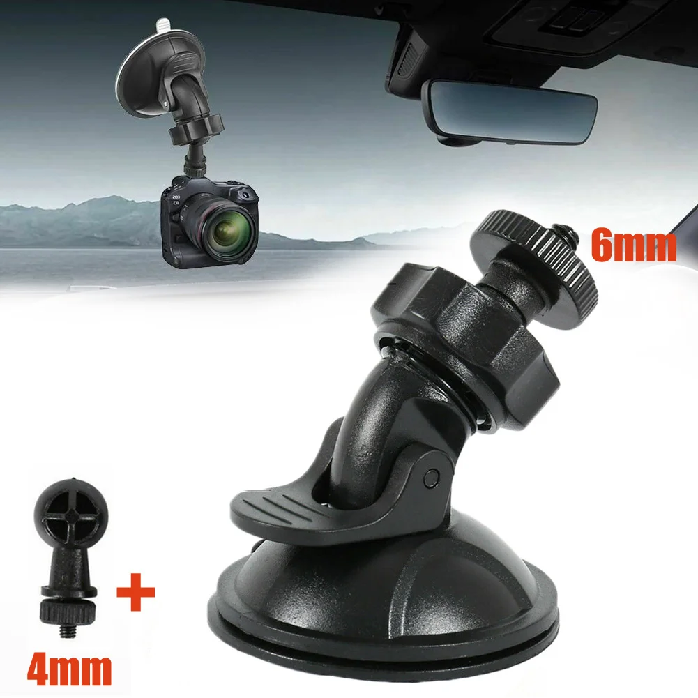 

Car Mounted Recorder Bracket Dash Cam Holder Camera Stand Suction Cup 4+6mm 360 Degree Rotation Interior Mount