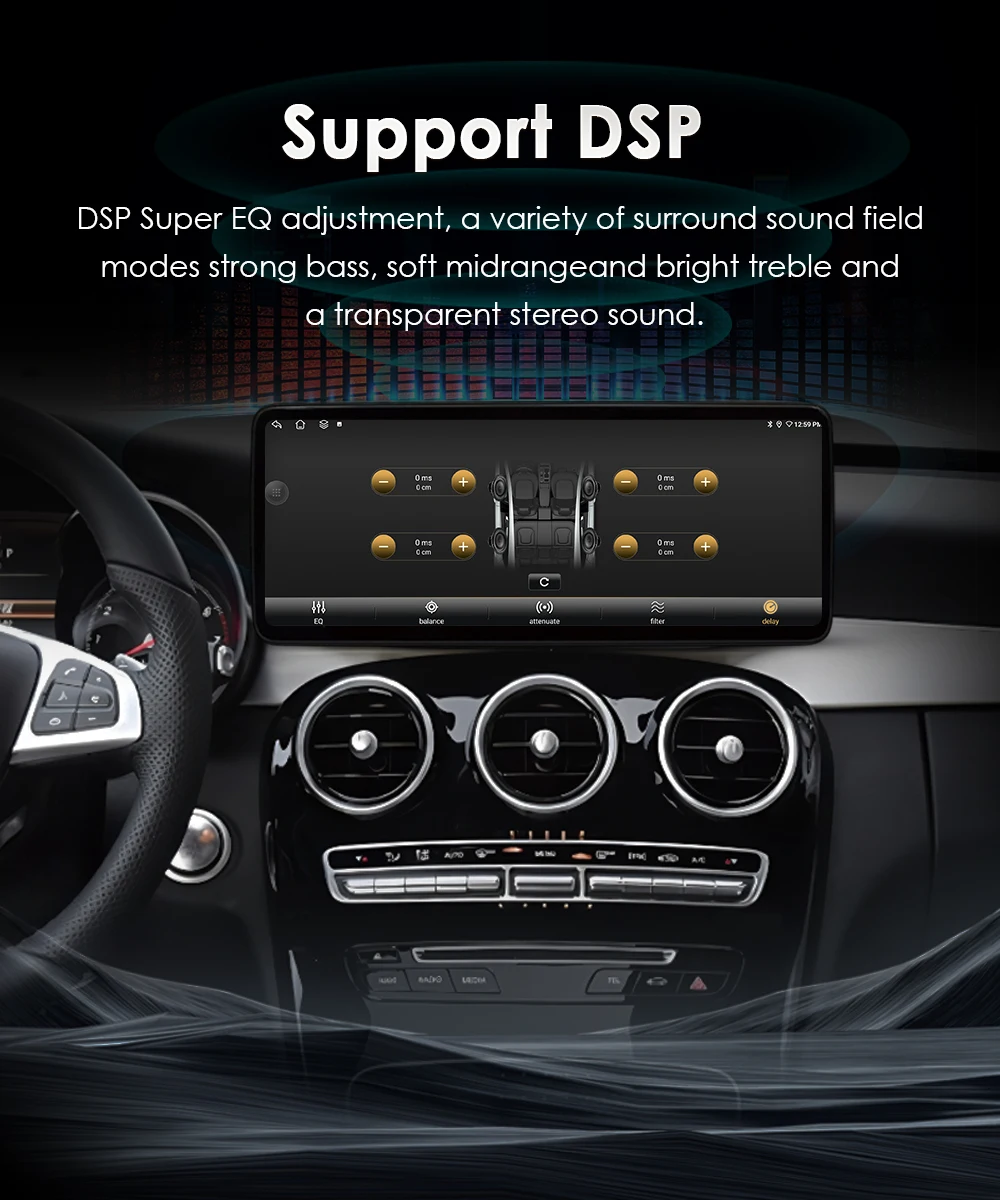 Kabelloses Carplay für Mercedes Benz E-Klasse W212 2009-2015 Android 16 Autoradio Video DSP Stereo GPS QLED Touchscreen 4G WiFi BT – Detail 15