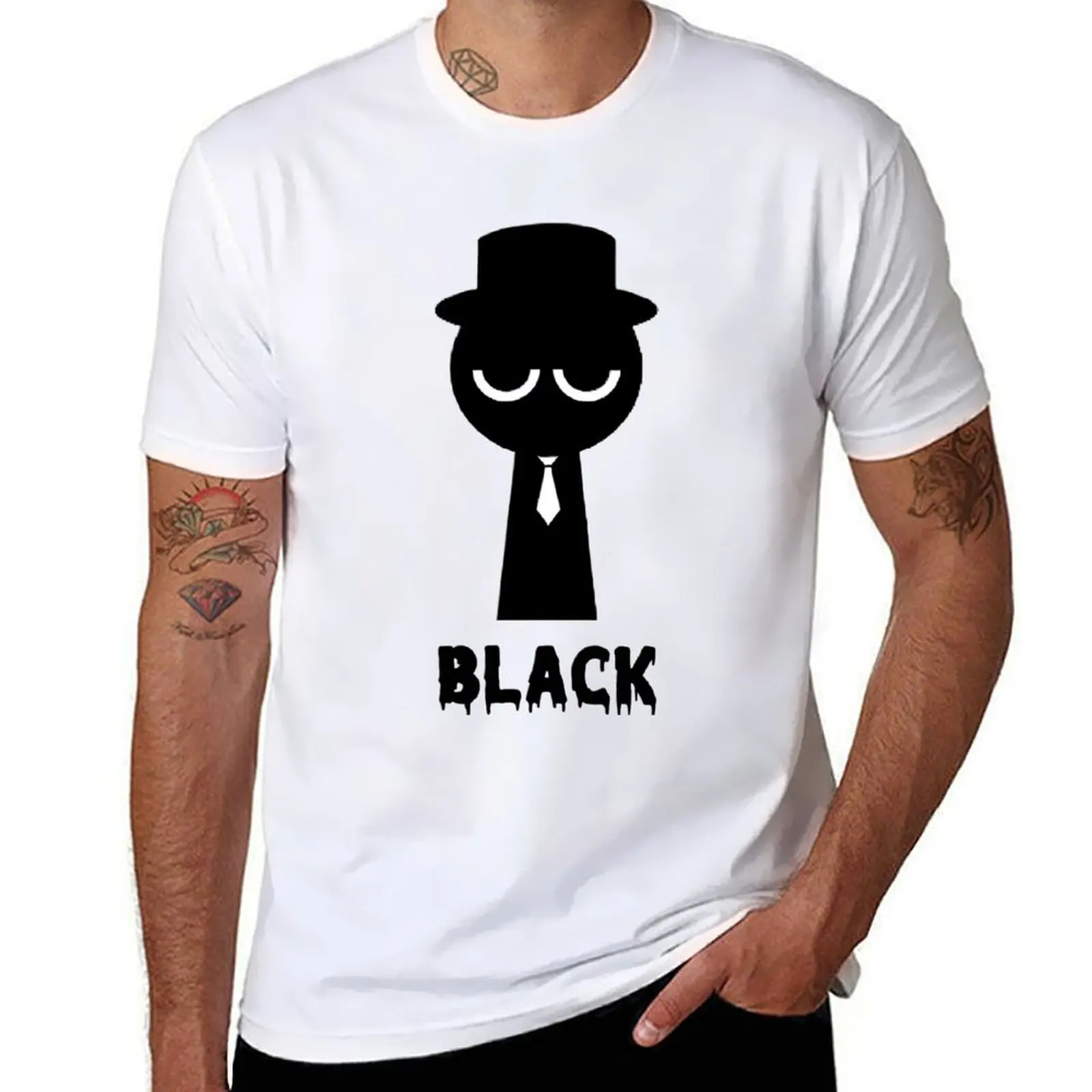 

Black - Sprunki Phase 1 T-Shirt man tshirt man t shirts cotton T-Shirt