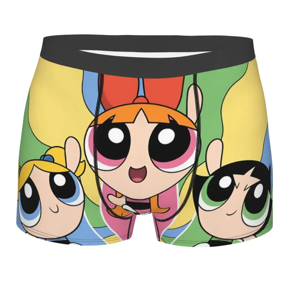 

Powerpuff Girls Cartoon Animation Underwear Men Sexy Print Customized Boxer Shorts Panties