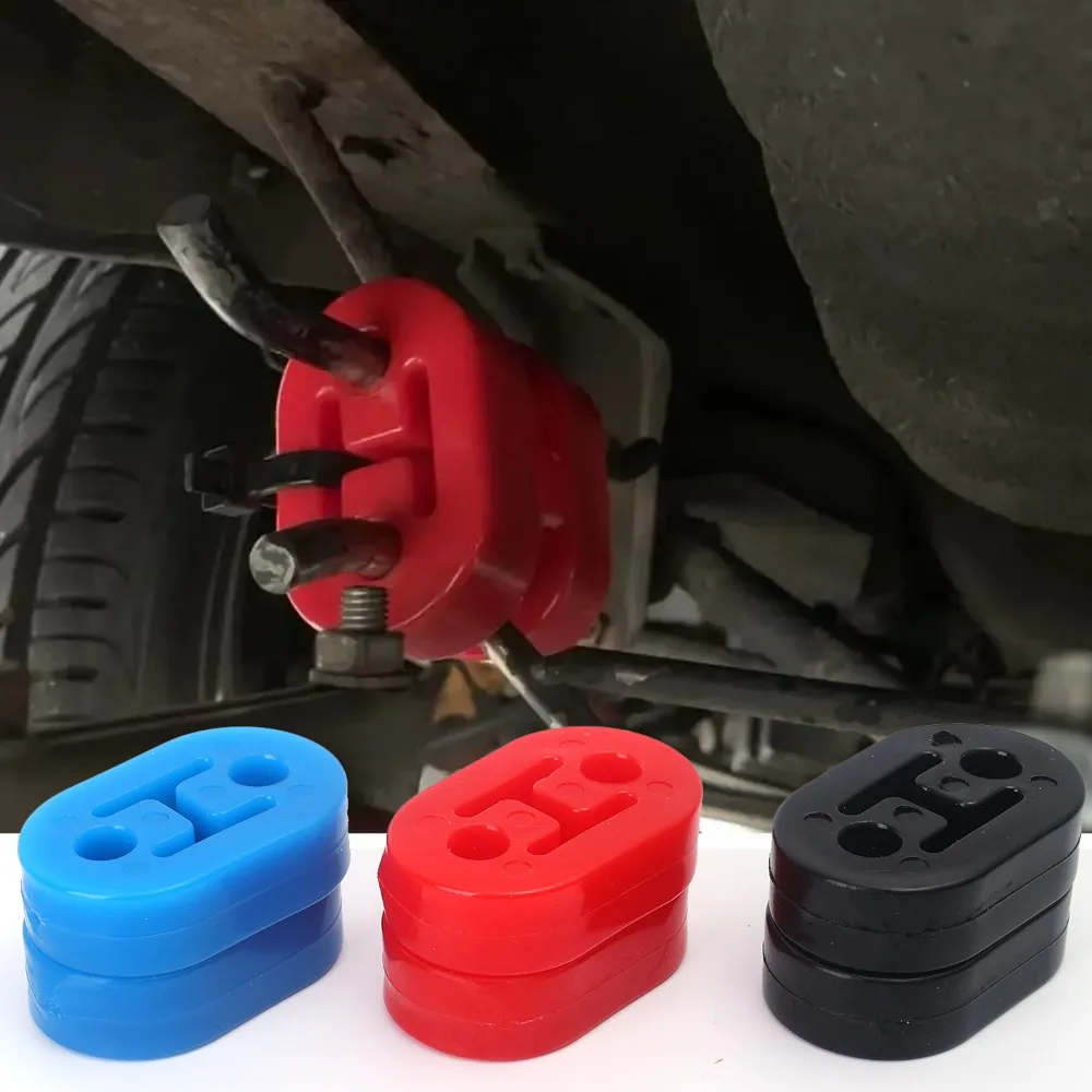 

Exhaust Pipe Hanger Muffler Mount Universal 2 Hole Rubber Bracket Shock Absorber Vibration Damper Buffer Car Part Red Blue Black