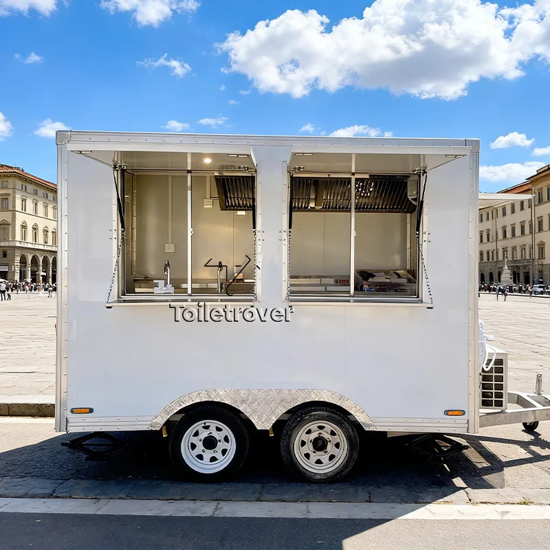 

Недорогой утепленный контейнер-фургон для еды, мобильный прицеп для кейтеринга и уличной торговли с полностью оборудованной кухней, в продаже