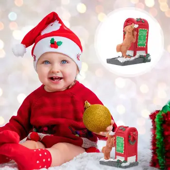 Sady vánočních poštovních schránek Santa Claus, vesničky, stolní vánoční figurka poštovní schránky, vánoční vesnice, doplňky do obývacího pokoje, ložnice, domácí dekorace 10 nejlepší prodej figurka z vesnice Noel - №9