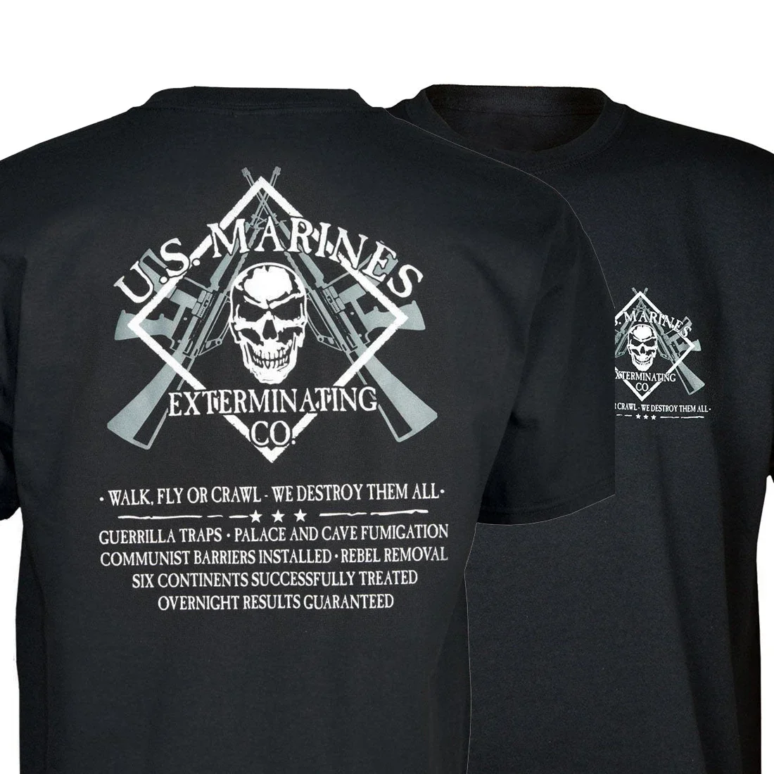 US Marine Exterminating Co Inscriptions T-Shirt 100% Cotton O-Neck Short Sleeve Casual Mens T-shirt Size S-3XL