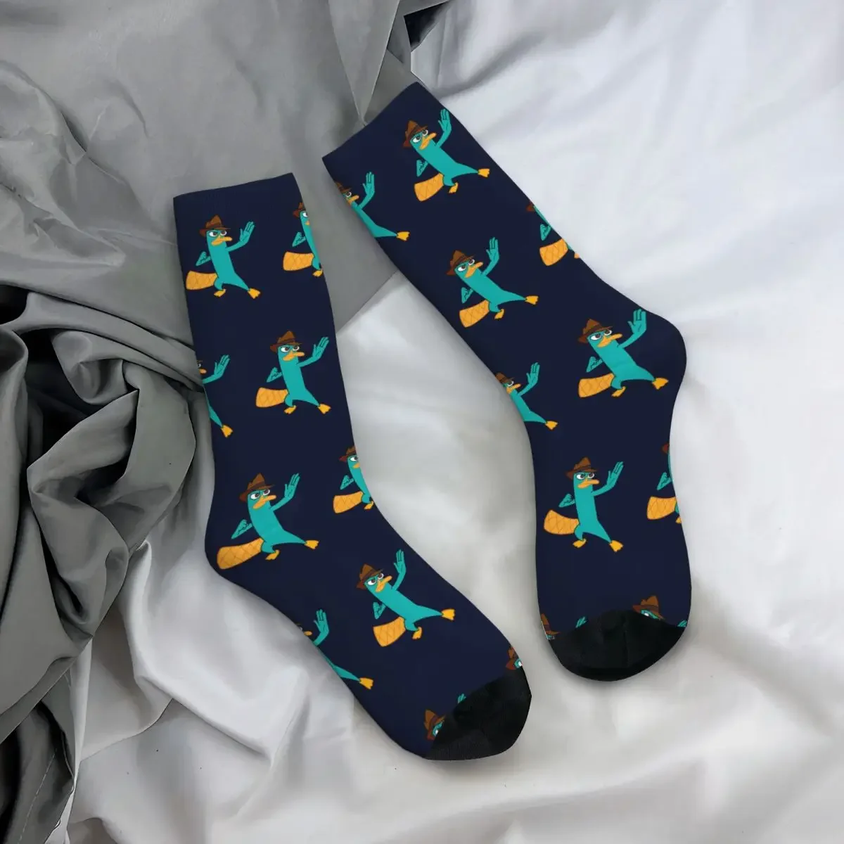 Perry The Platypus Socks Harajuku High Quality Stockings All Season Long Socks Accessories for Unisex Birthday Present