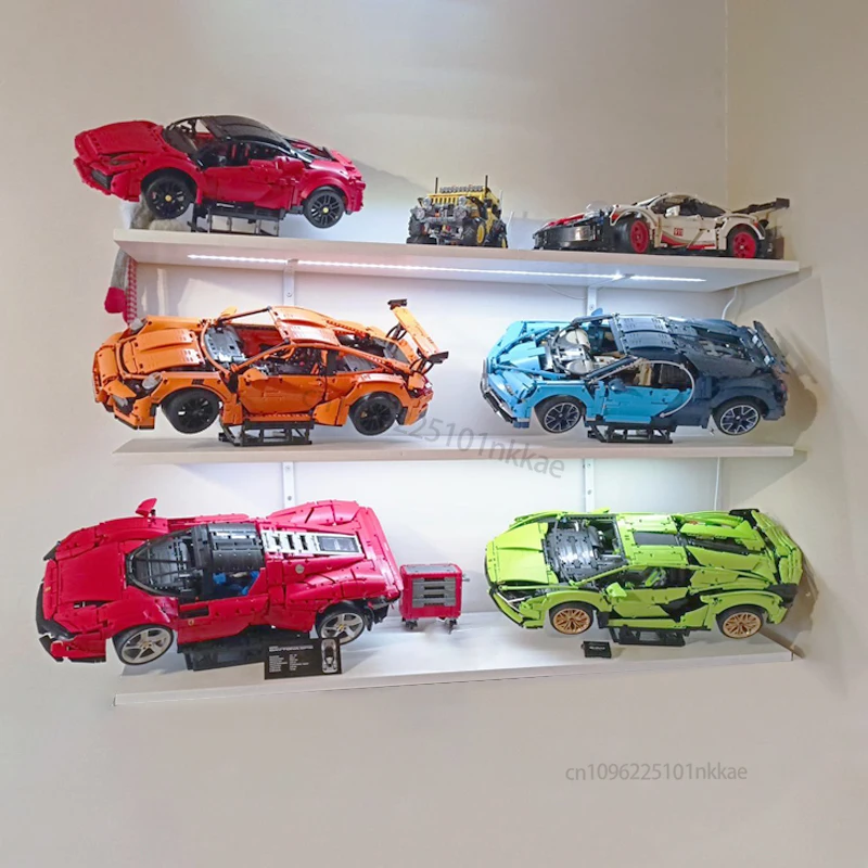 Novo suporte técnico personalizado para carro, para 42096 42115 42125 42143 42083 escala 1:8 e 1:10, blocos de construção, suporte diy, tijolos, brinquedo de presente