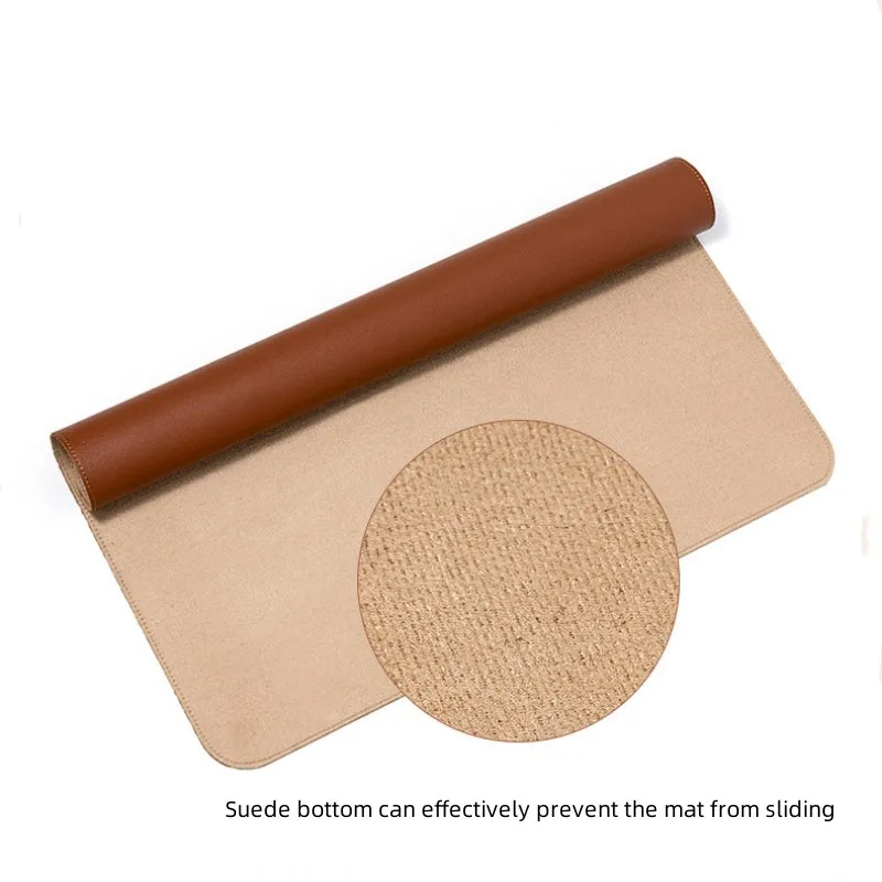 Table PU Leather Thicken Waterproof Mat Camping Wood Roll Table Mat Heat-Resistant Wooden Desk Pad For Outdoor Picnic BBQ