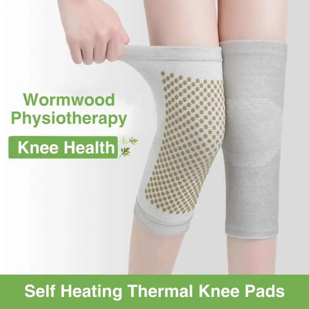 2 Colors Thermal Knee Braces Safe to Use Keep Warm Useful Cold Weather Women Elderly Self-Heating Knee Pads