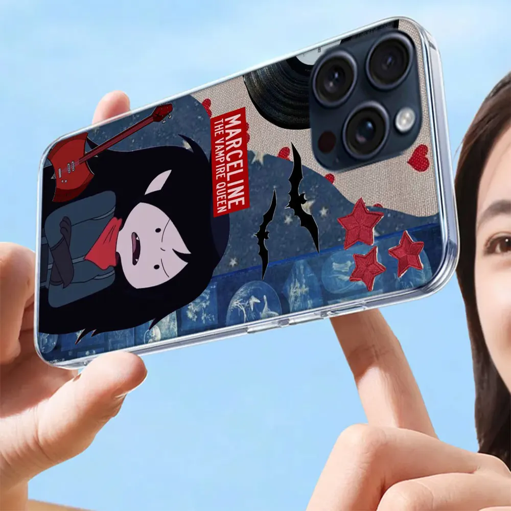 Adventure Time Marceline Clear Case For Apple iPhone 12 13 Mini TPU 11 14+ 15 16 Pro Max Capa Plus XR X XS Max Phone Cover Silic