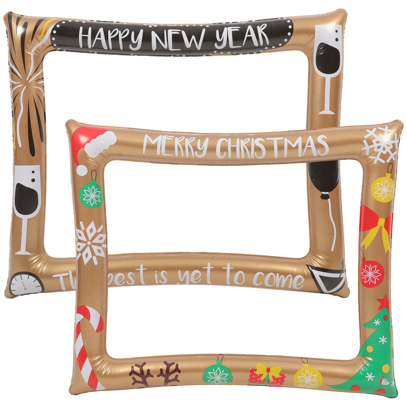

New Year Inflatable Selfie Frame PVC Photo Booth Prop Party Decoration Fun Photography Accessory for Holiday Celebration