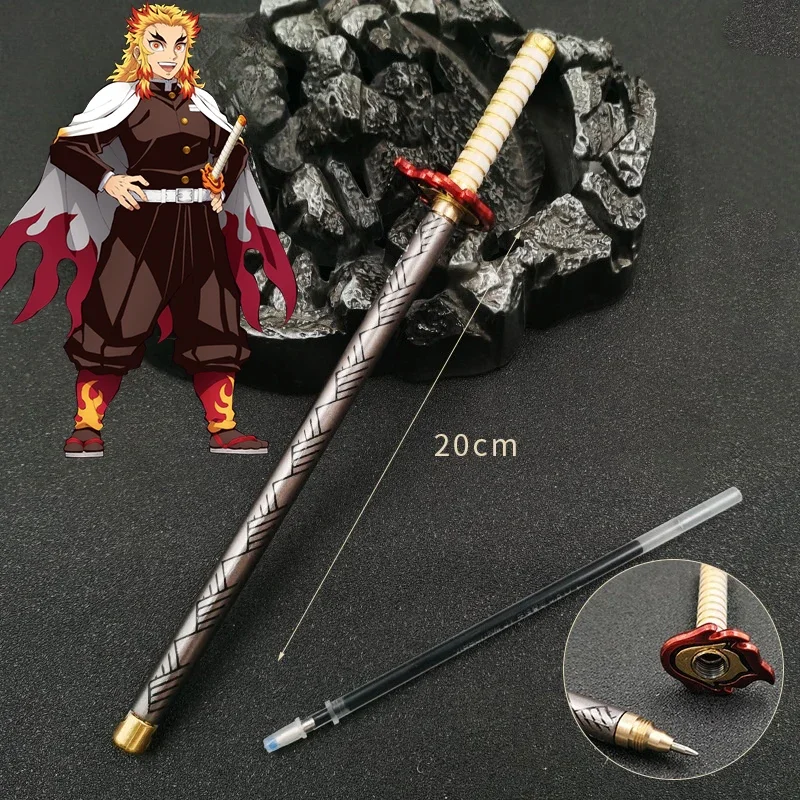 20 cm Unterschriftenstift Mitsuri Shinobu Tanjiro Legierung Echte Größe Kugelschreiber Anime Charakter Zubehör Bürobedarf Geschenke