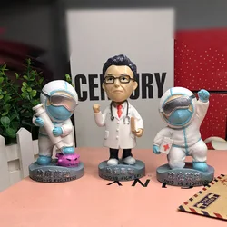 resin figure mental psychological sand table game box court therapy covid-9 fighter doctor nurse volunteers