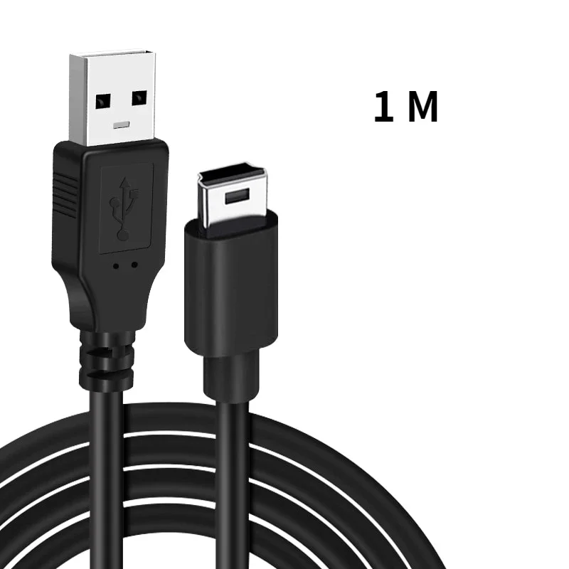 

1M Mini Cable USB Cable Male to Mini-B Fast Charge Cable for MP3 Camera Laptop